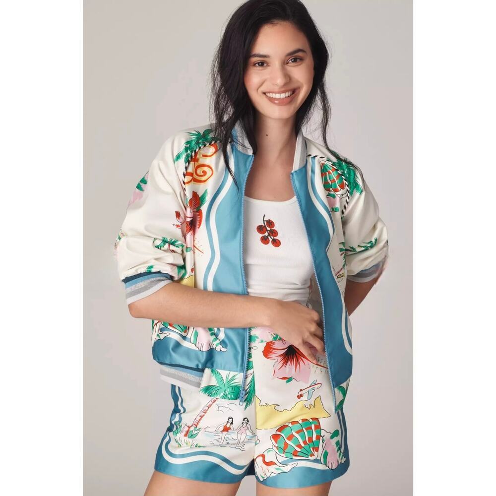 NWT Free People collab Anna Sui Florida Cotton Rainbow Jacket *Rare* . Ret. $578
